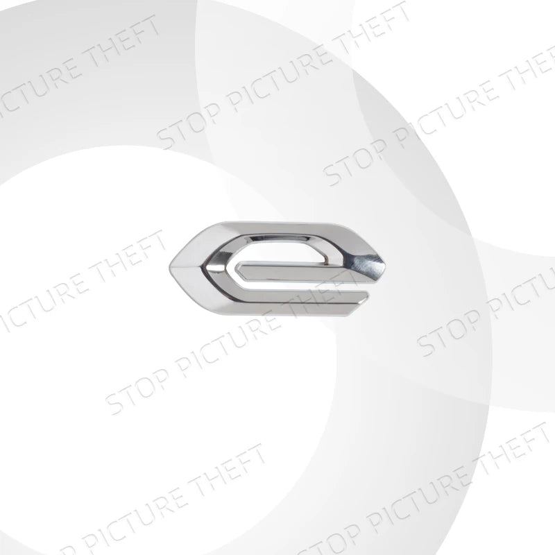 Metal E Logo Car Emblem – Alloy Trunk Fender Badge for Peugeot Vehicles