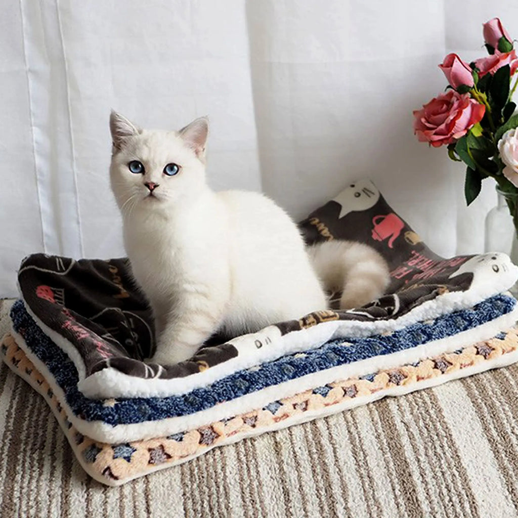 Flannel Dog Bed – Thickened Sleeping Mat for Small to Large Dogs and Cats