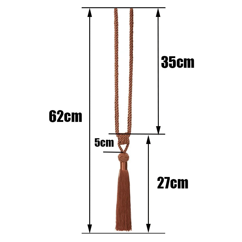 Handmade Tassel Curtain Tieback – Decorative Drapery Holdback for Home Decor