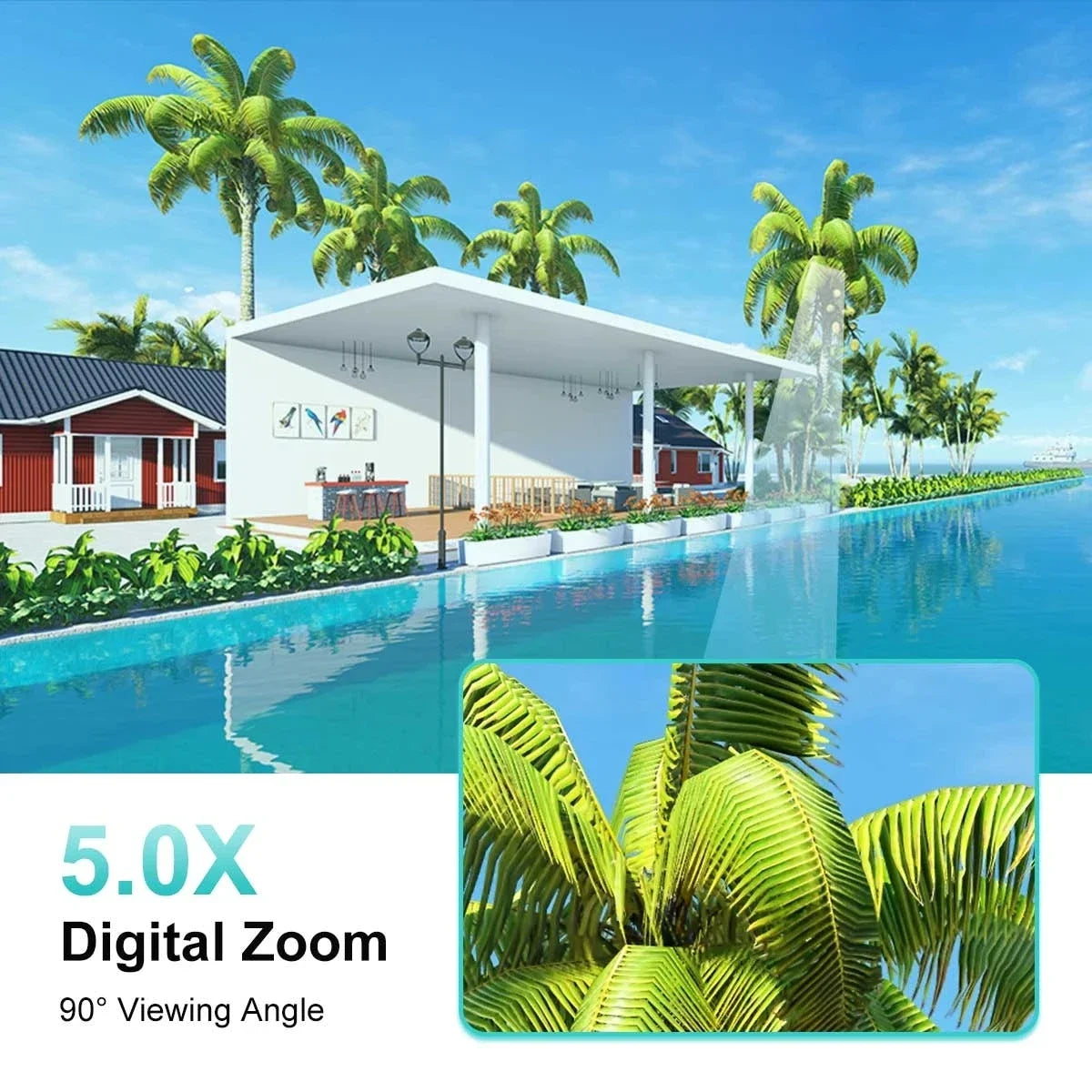 WiFi PTZ Security Camera – HD Color Night Vision for Outdoor Surveillance
