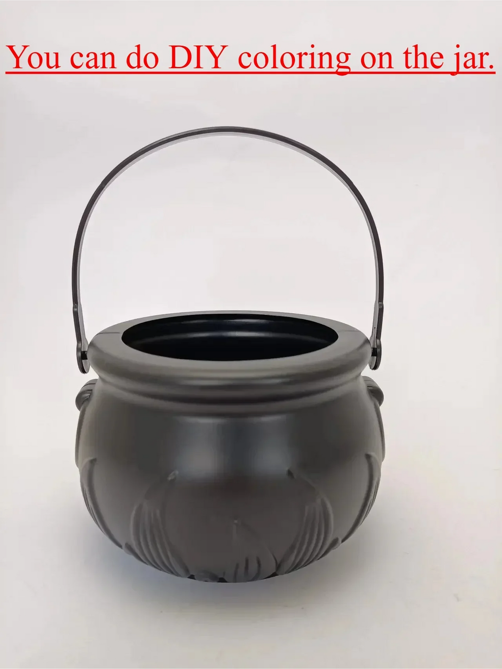 Large Plastic Cauldron – Halloween Candy Holder for Party Decorations