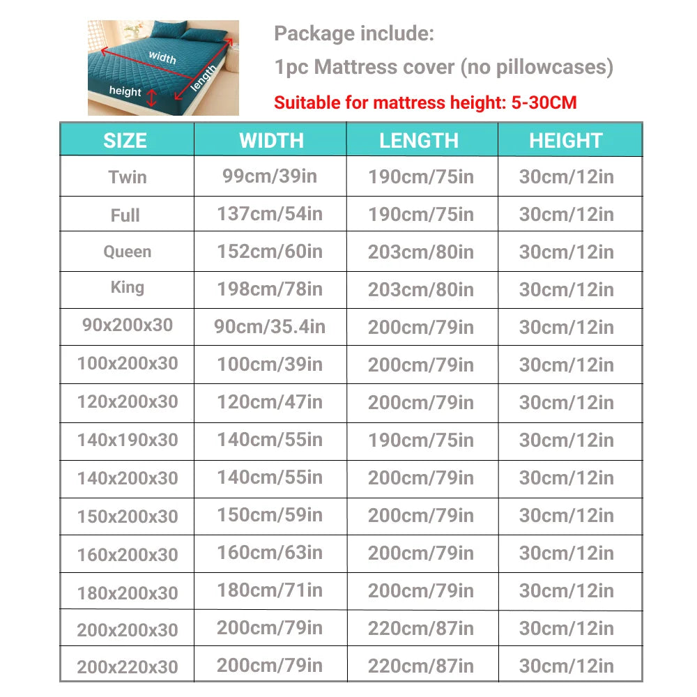 Waterproof 3D Air Fabric Mattress Protector – Breathable Bed Cover for Home