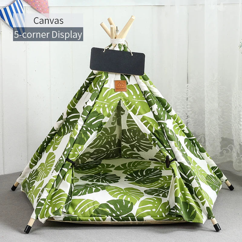 Portable Pet Teepee – Washable Indoor House for Cats and Small Dogs