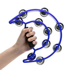 Half-Moon Tambourine – Double Row Metal Jingles for Musical Performances