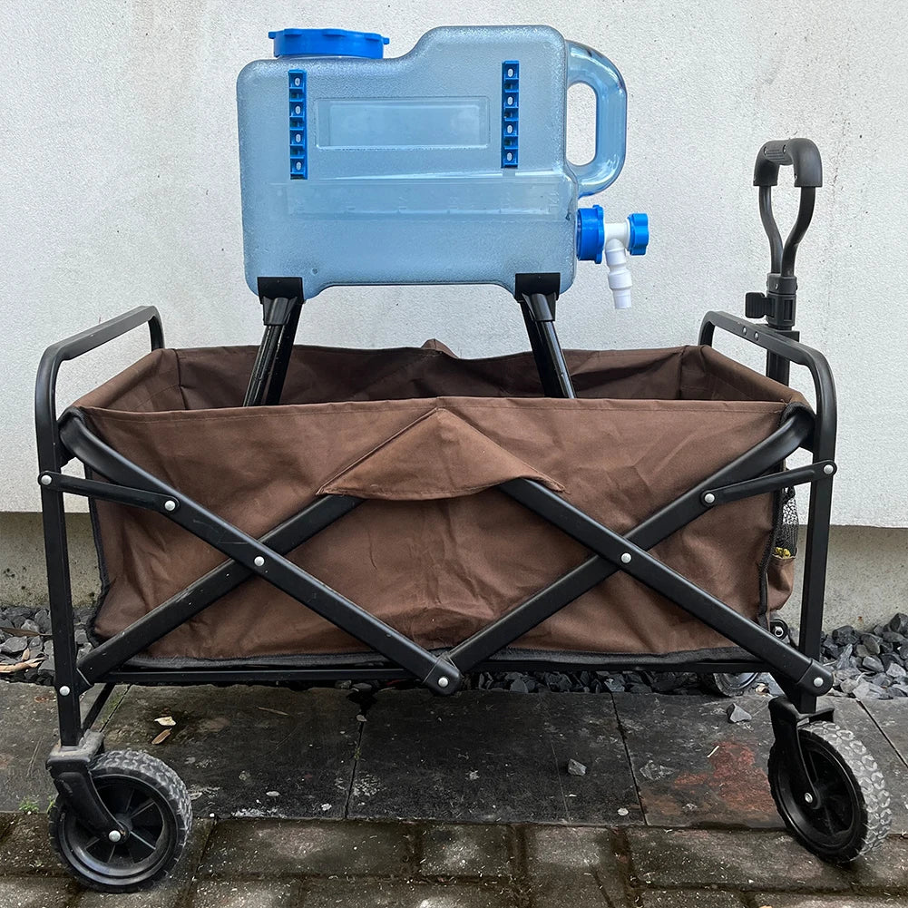 Folding Water Bucket Stand – Portable Metal Frame for Camping and Picnics