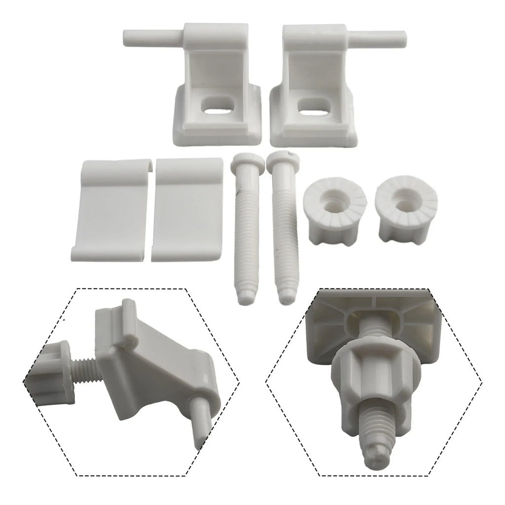 Toilet Seat Hinge Replacement Kit – Universal Fixing Screws for Repairs