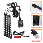 RGB LED Car Interior Light – Wireless Music Control for Auto Atmosphere