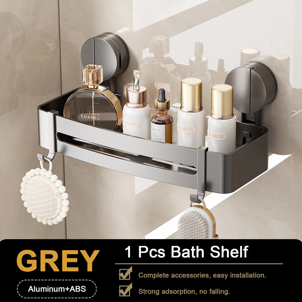 Bathroom Corner Shelf – Wall Mounted Shower Rack for Shampoo Storage