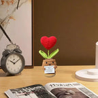 Knitted Heart Flower Doll – Positive Energy Plush for Desk Decor Gifts