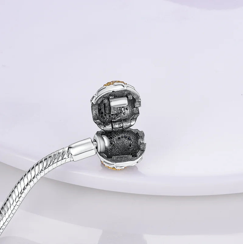 925 Sterling Silver Charm Bracelet – Adjustable Green Zircon for Birthday Gifts