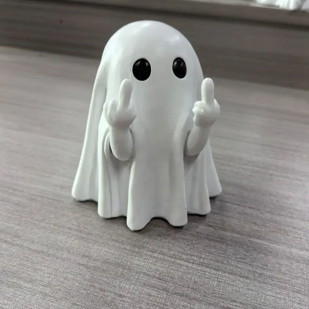 Resin Ghost Statue – Small Spooky Figurine for Halloween Home Decor