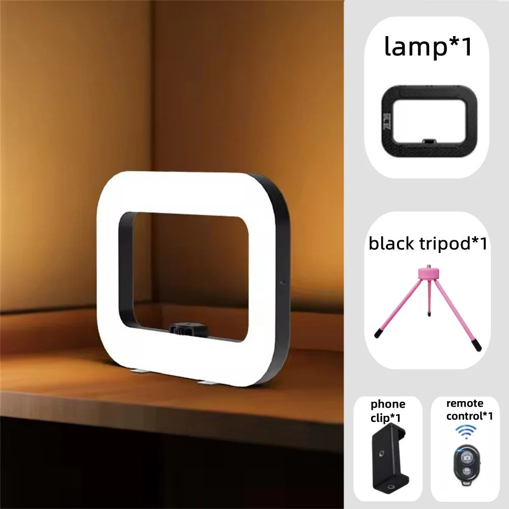 Handheld Ring LED Fill Light – Portable Rechargeable Lamp for Phone Photography