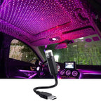 USB LED Star Projector – Adjustable Galaxy Atmosphere Lamp for Car Interior