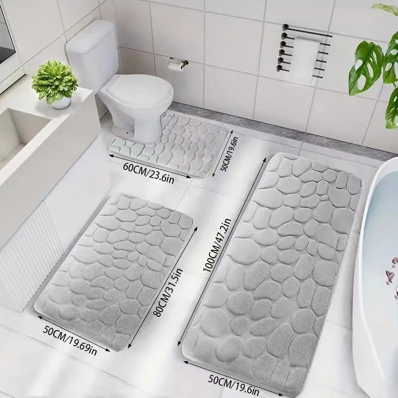 Absorbent Bathroom Rug – Slip-Resistant Floor Mat for Shower and Bathtub