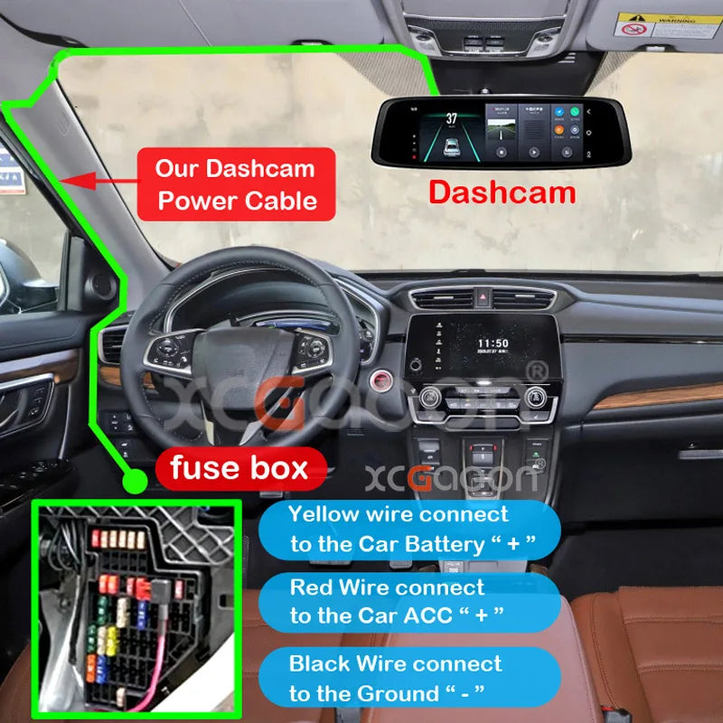 Dashcam Hardwire Kit – 12-24V USB Power Adapter for Parking Monitoring
