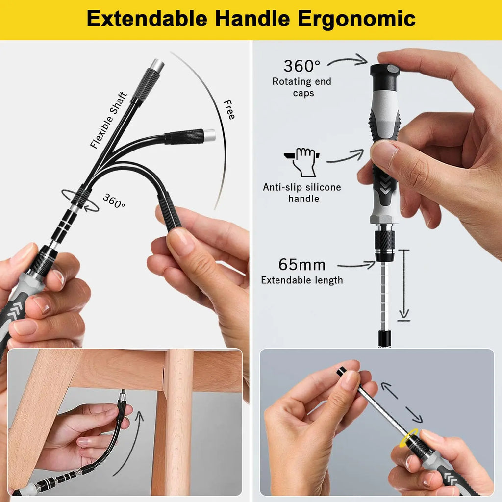 Precision Screwdriver Set – 132-in-1 Magnetic Bits for Electronics Repair