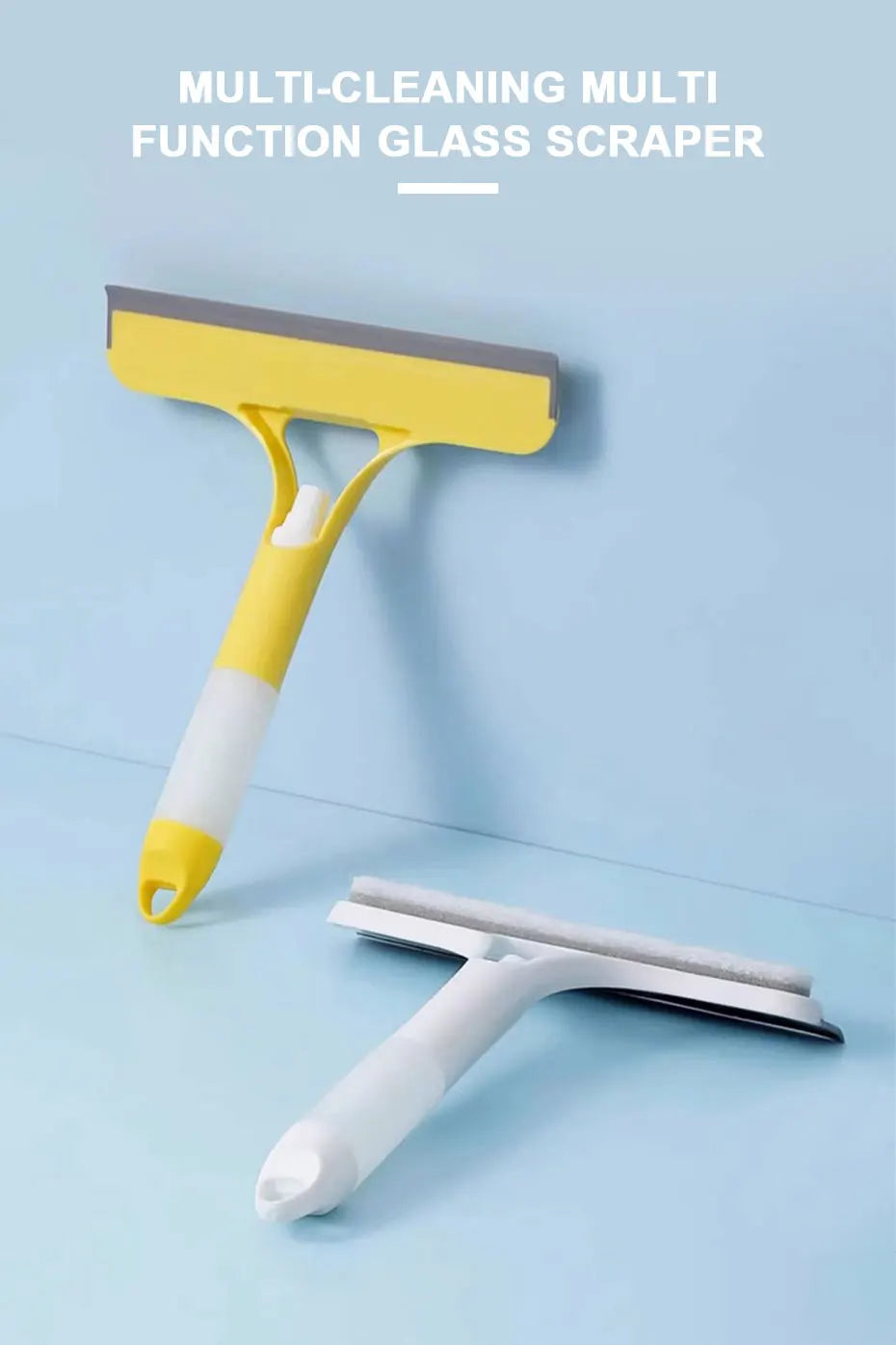 3-in-1 Glass Cleaning Squeegee – Spray Bottle Tool for Car and Home Wash
