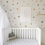 Boho Polka Dot Wall Decals – Colorful Removable Nursery Decor for Kids Room
