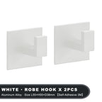 Adhesive Wall Hooks – Heavy Duty Black Hangers for Bathroom and Kitchen