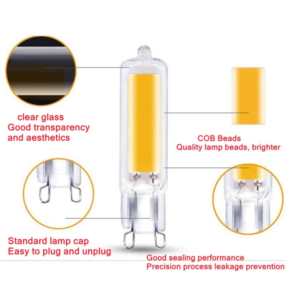 G9 LED Glass Light Bulb – Energy Efficient COB Lamp for Home Lighting
