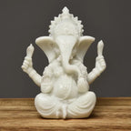Sandstone Ganesha Elephant Statue – Handcrafted Figurine for Home Decor