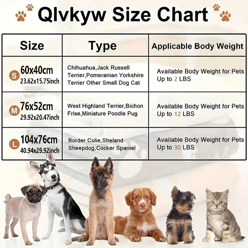 Plush Dog Paw Print Blanket – Soft Flannel Pet Mat for Dogs and Cats