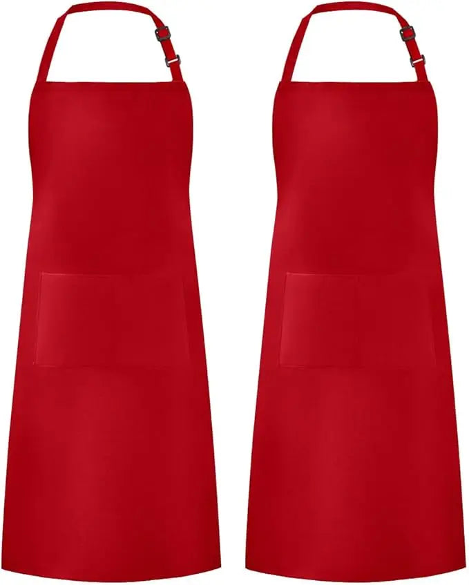 Adjustable Solid Color Apron Set – Kitchen Chef Bib for Men and Women