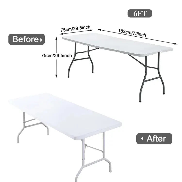Fitted Rectangular Tablecloth – Washable Fabric for Outdoor Parties and Camping