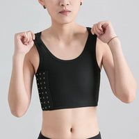 Breathable Chest Binder Vest – Side Buckle Compression Top for Cosplay