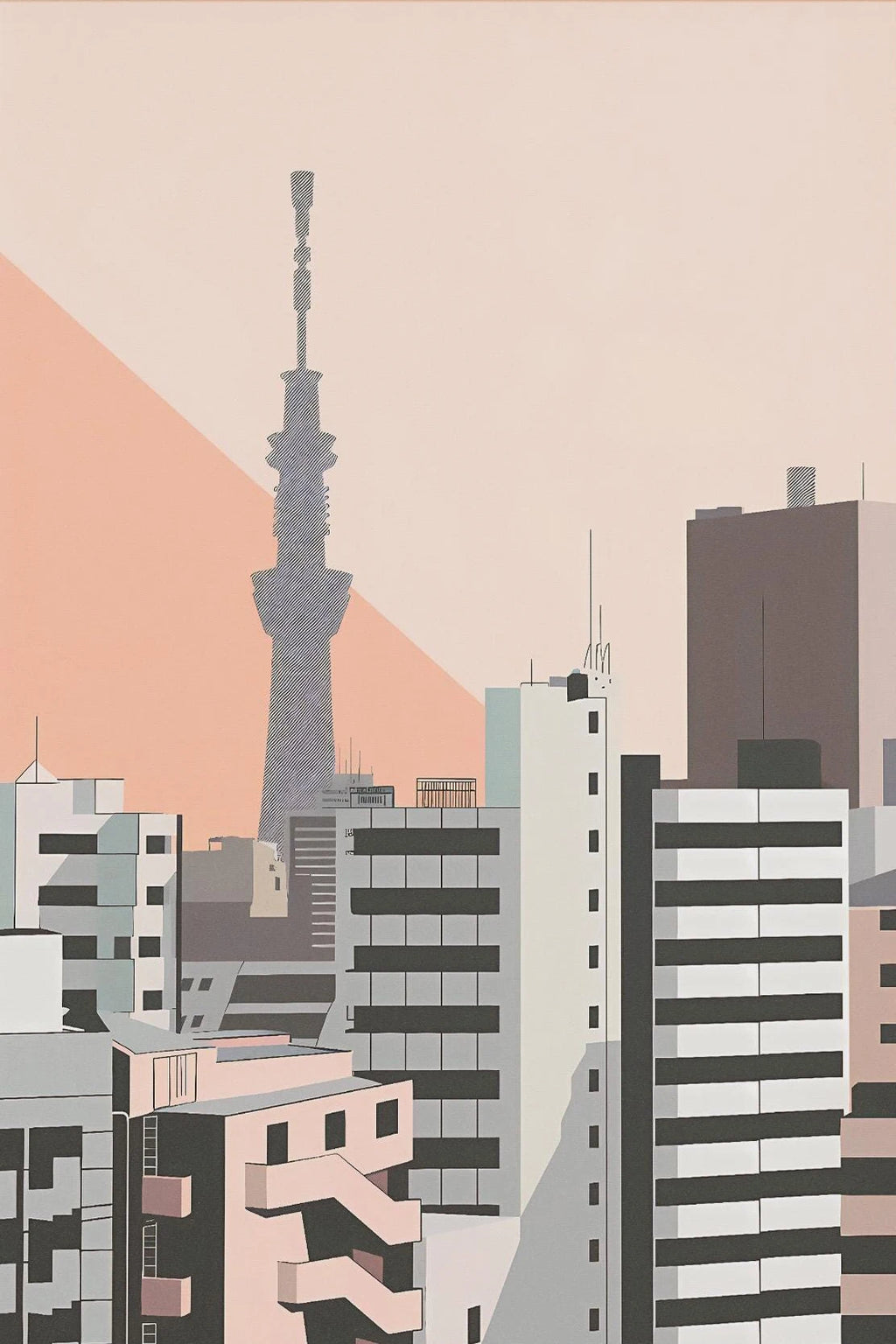 Modern Cityscape Canvas Print – Travel Landscape Wall Art for Home Decor