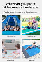 Waterproof Sandproof Beach Blanket – 200x210cm Picnic Mat for Camping and Hiking