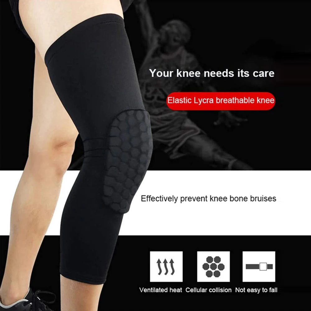 Honeycomb Compression Knee Guards – Youth Protective Gear for Sports