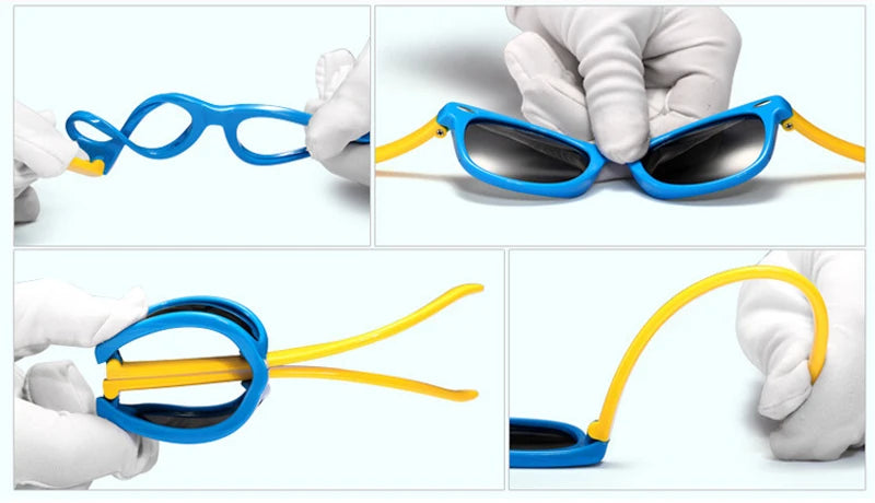 Silicone Kids Sunglasses – UV400 TR90 Goggles for Outdoor UV Protection