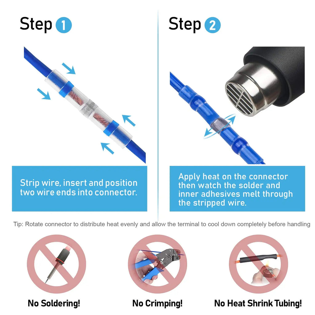 Solder Seal Wire Connectors – Waterproof Heat Shrink Terminals for Electrical Repair