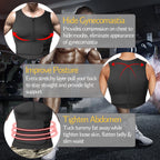 Men Sweat Sauna Vest – Neoprene Body Shaper for Gym Weight Loss
