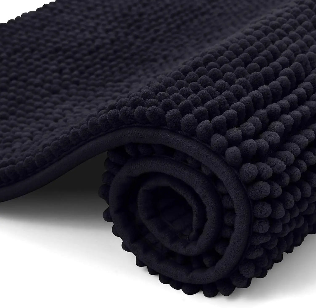 Chenille Bathroom Mat – Ultra Soft Absorbent Non-slip Rug for Shower Floors