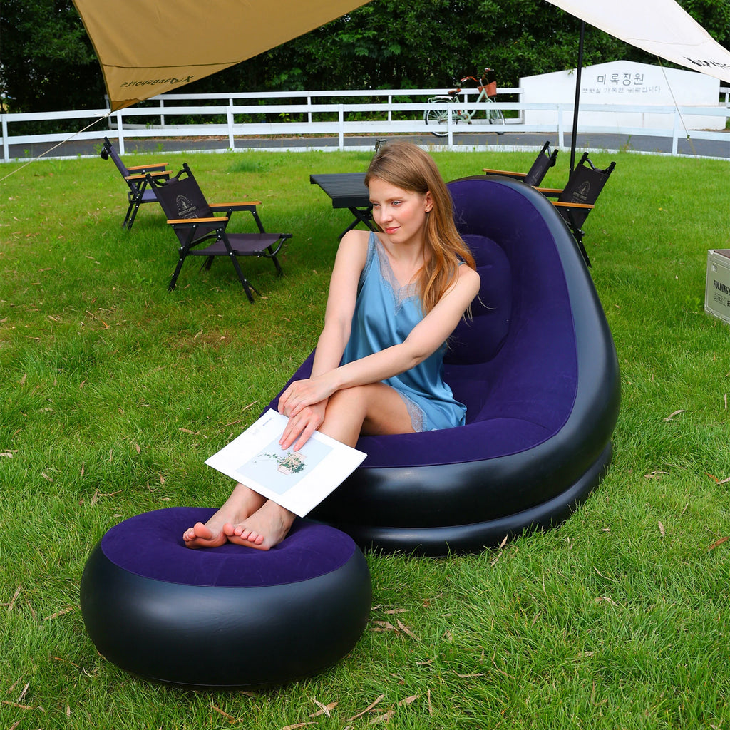 Inflatable Air Sofa Bed – Portable Foldable Recliner for Outdoor Camping