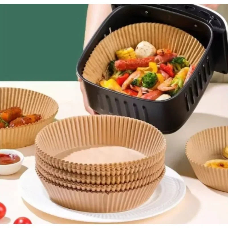 Disposable Air Fryer Liners – Non-Stick Parchment Paper for Baking and Roasting