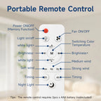Silent Ceiling Fan Light – Remote Controlled E27 Lamp for Bedroom Living Room