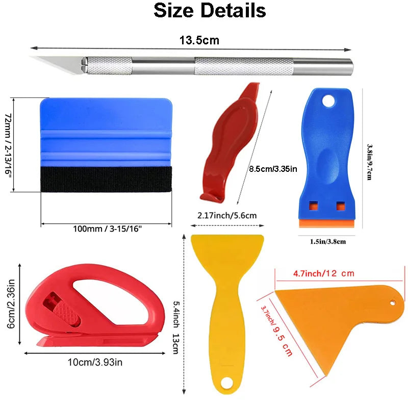 Vinyl Wrapping Tool Kit – Professional Squeegees for Car Window Tinting