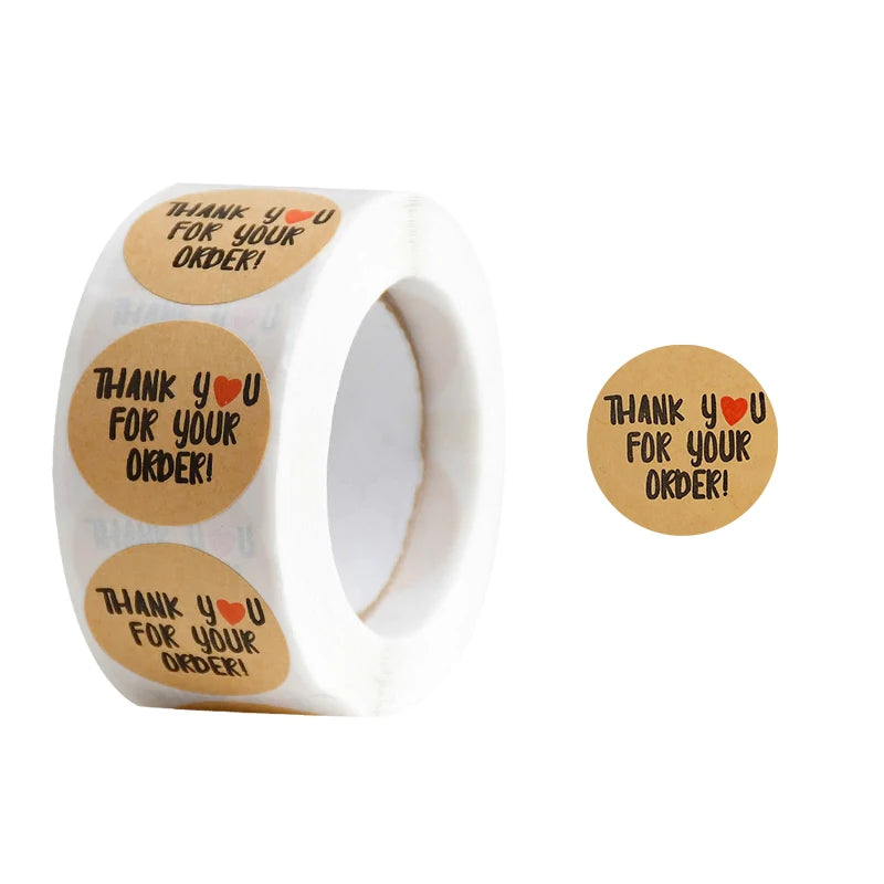 Decorative Thank You Sealing Stickers for Party Gift Labels and Scrapbooking