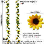 Artificial Sunflower Vine – Silk Garland for Wedding Home Garden Decor