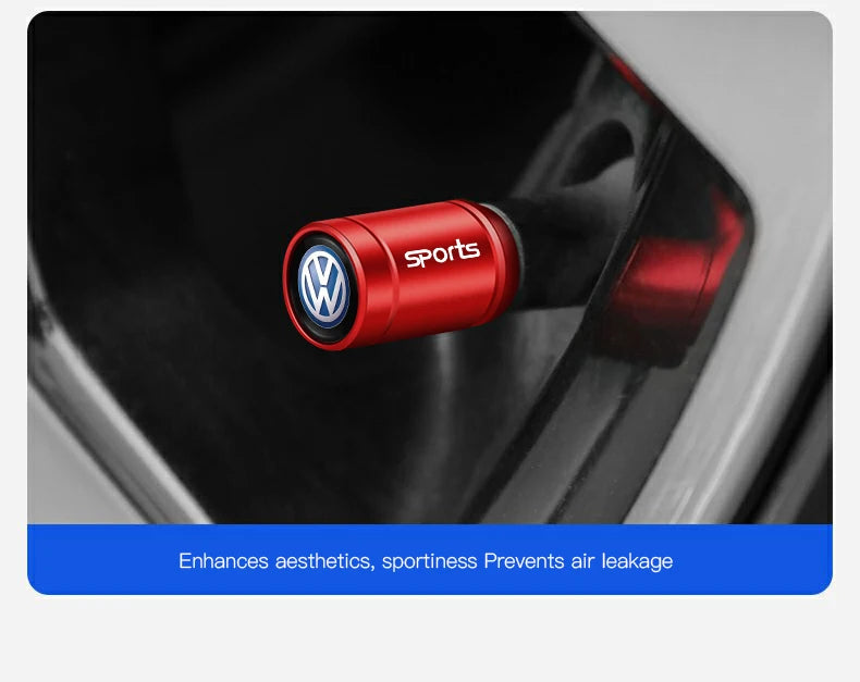Alloy Tire Valve Caps – Dust Cover Accessories for Volkswagen Car Wheels