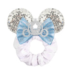Velvet Sequin Mouse Ear Scrunchies – Elastic Hair Accessories for Kids Party