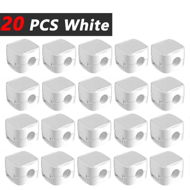 Magnetic Cable Clips – Adjustable Adhesive Cord Holder for Home Office Desk