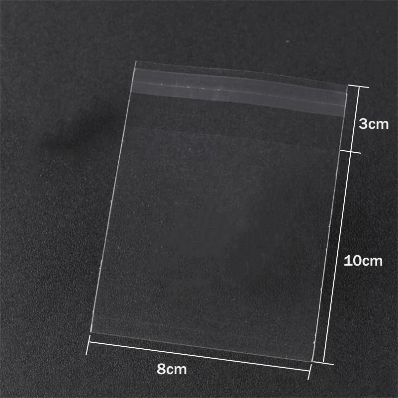 Matte Transparent Cellophane Bags – Self Sealing Pouches for Cookies and Jewelry