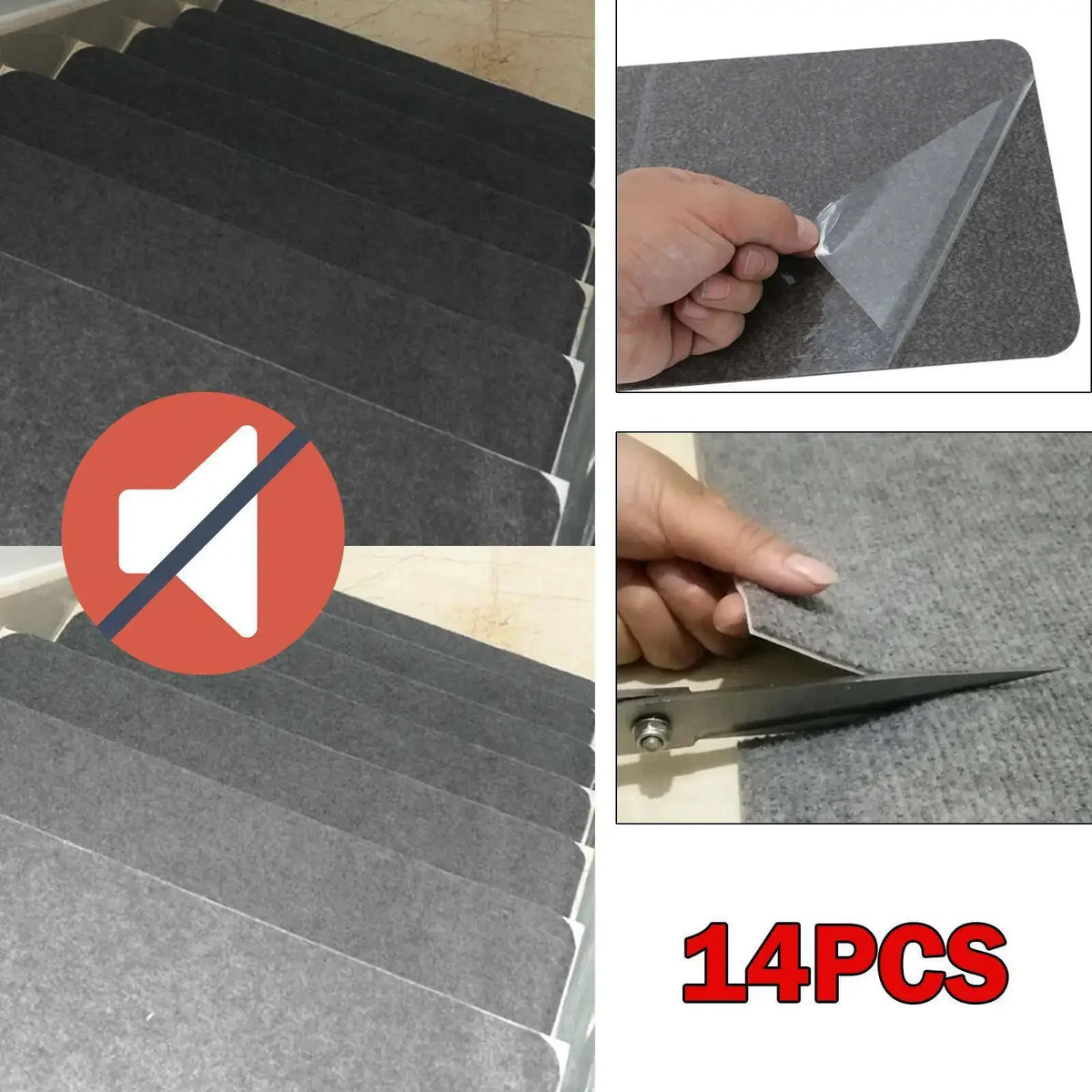 Self-Adhesive Carpet Stair Treads – Non-Slip Safety Pads for Home Flooring