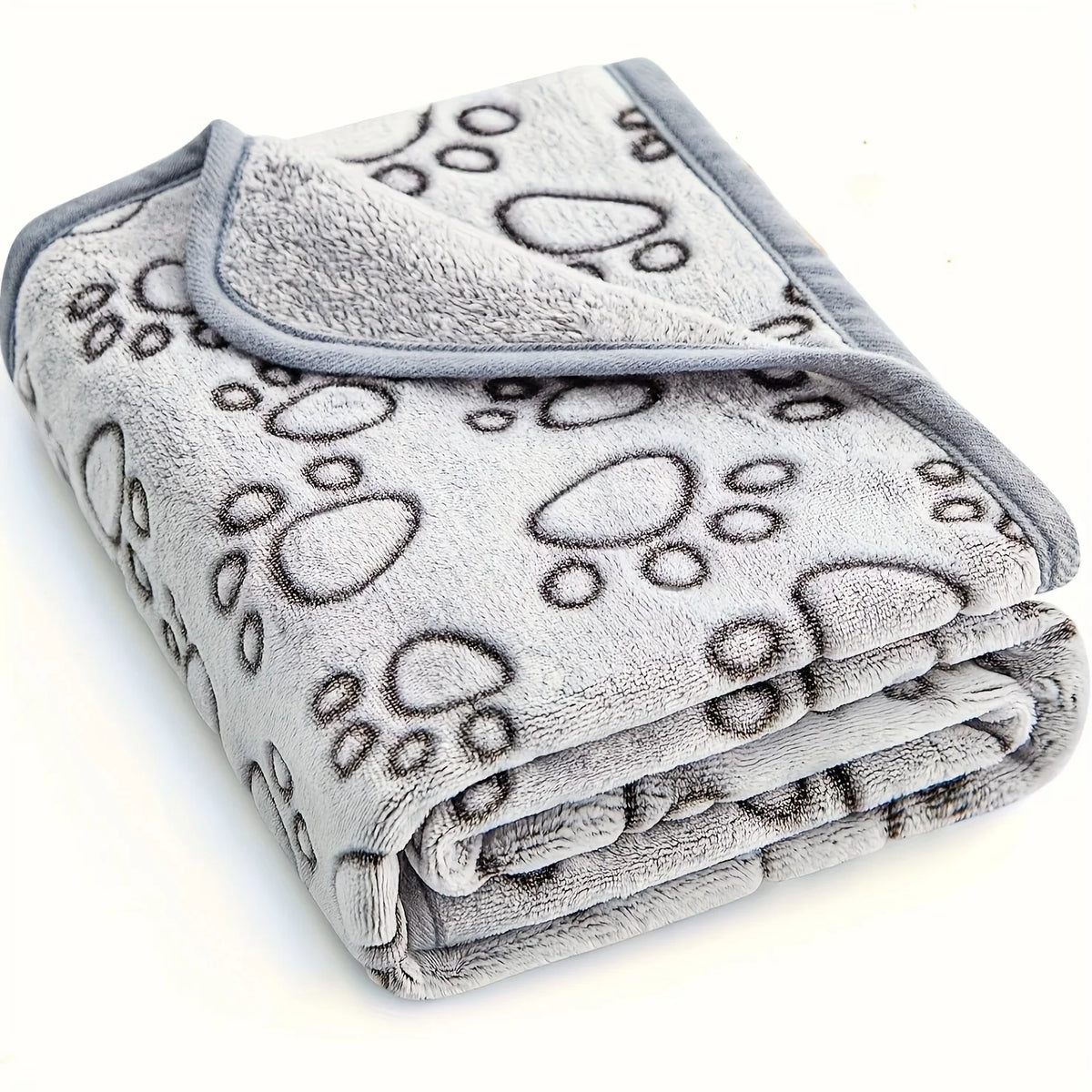 Ultra-Soft Paw Print Dog Blanket – Cozy Fleece Mat for Pets