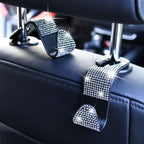Artificial Diamond Car Hooks – Bling Hidden Seat Hanger for Car Organization