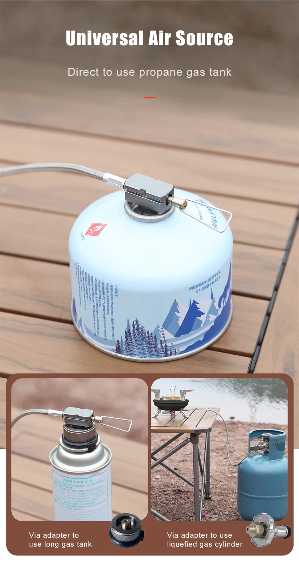 Portable High-Power Camping Gas Stove – Windproof Burner for Outdoor Cooking